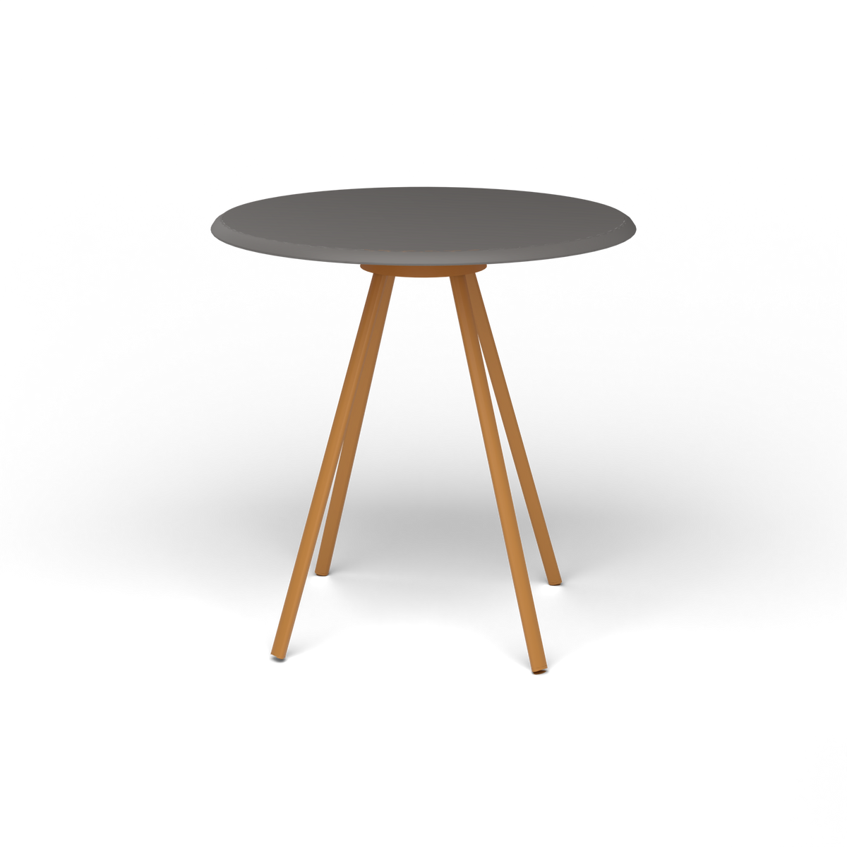 Zebra Tafel - Rond Ø 72 cm, speckled Anthracite, Mustard Yellow