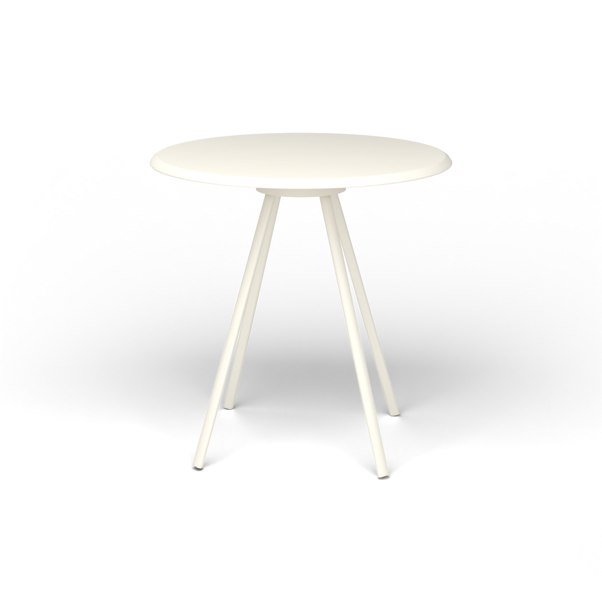 Zebra Tafel - Rond Ø 72 cm, gelakt aluminium, Antique White
