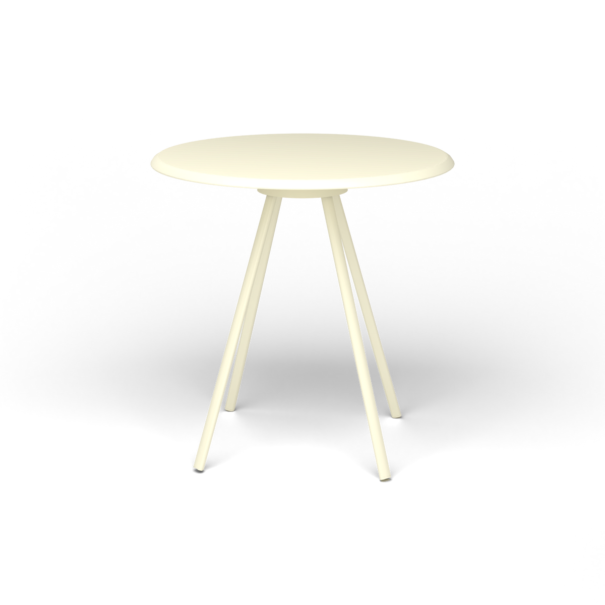 Zebra Tafel - Rond Ø 72 cm, gelakt aluminium, Butter White