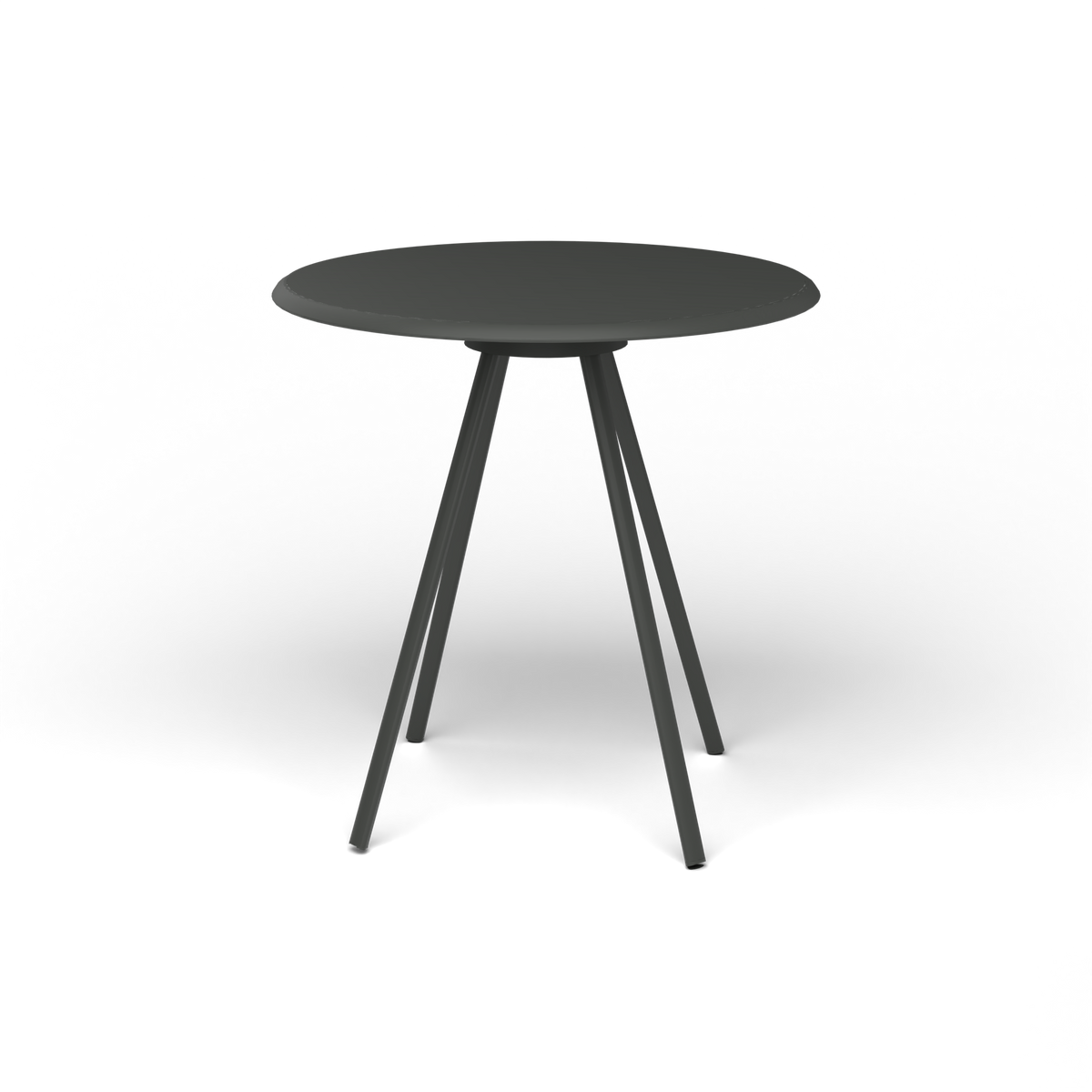Zebra Tafel - Rond Ø 72 cm, gelakt aluminium, Metallic Grey