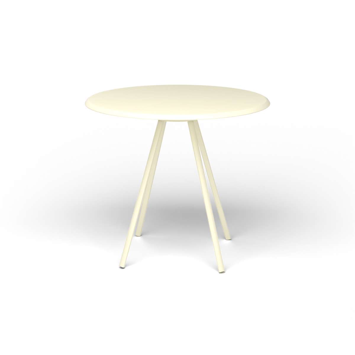 Zebra Tafel - Rond Ø 82 cm, gelakt aluminium, Butter White