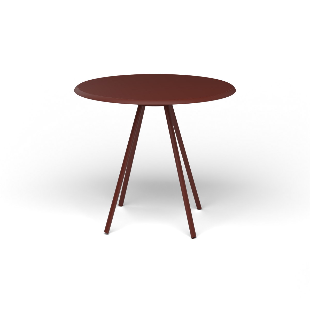 Zebra Tafel - Rond Ø 82 cm, gelakt aluminium, Chestnut Brown