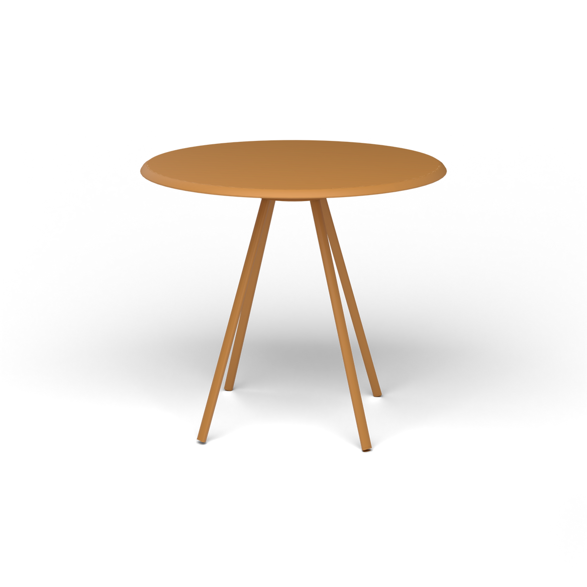 Zebra Tafel - Rond Ø 82 cm, gelakt aluminium, Mustard Yellow