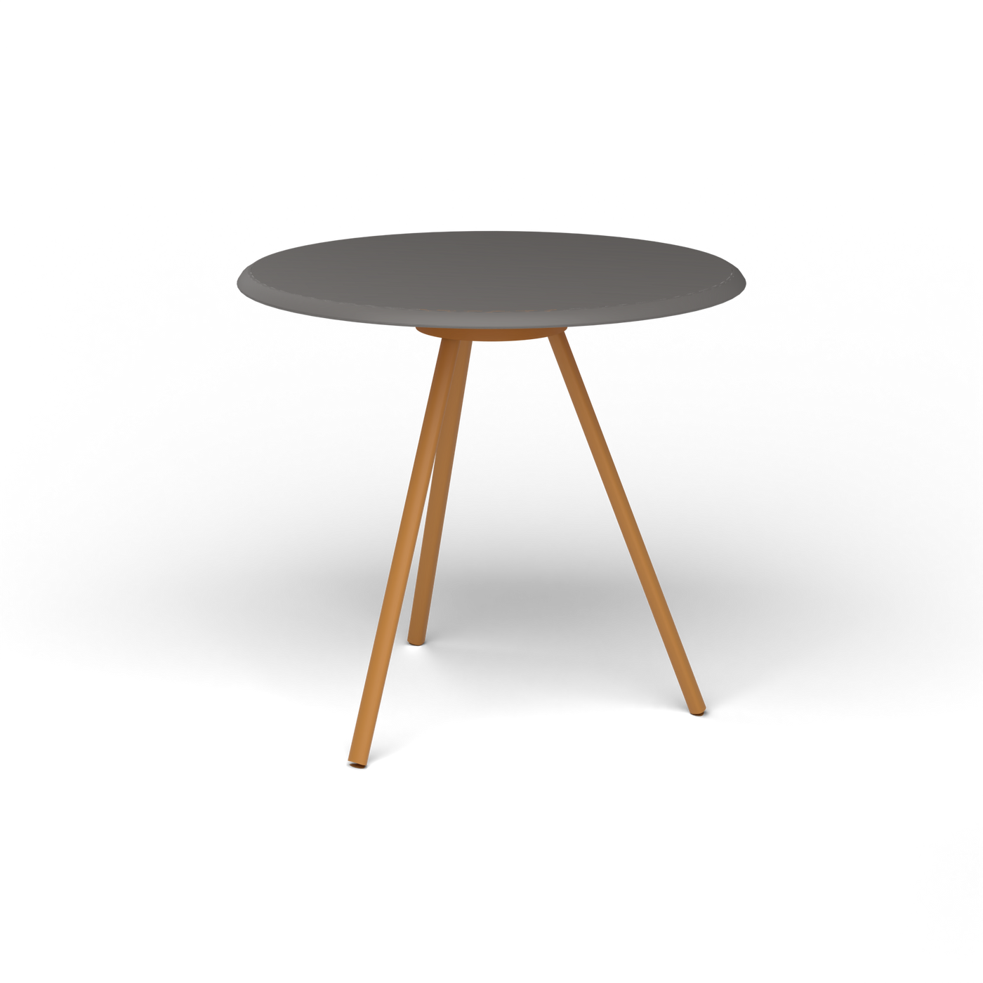 Zebra Tafel - Rond Ø 72 cm, speckled Anthracite, Mustard Yellow