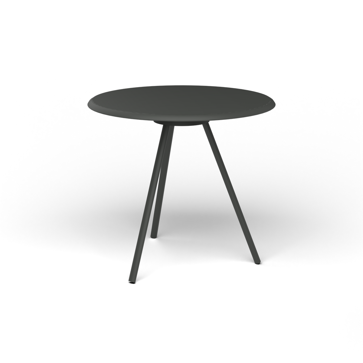 Zebra Tafel - Rond Ø 72 cm, gelakt aluminium, Metallic Grey