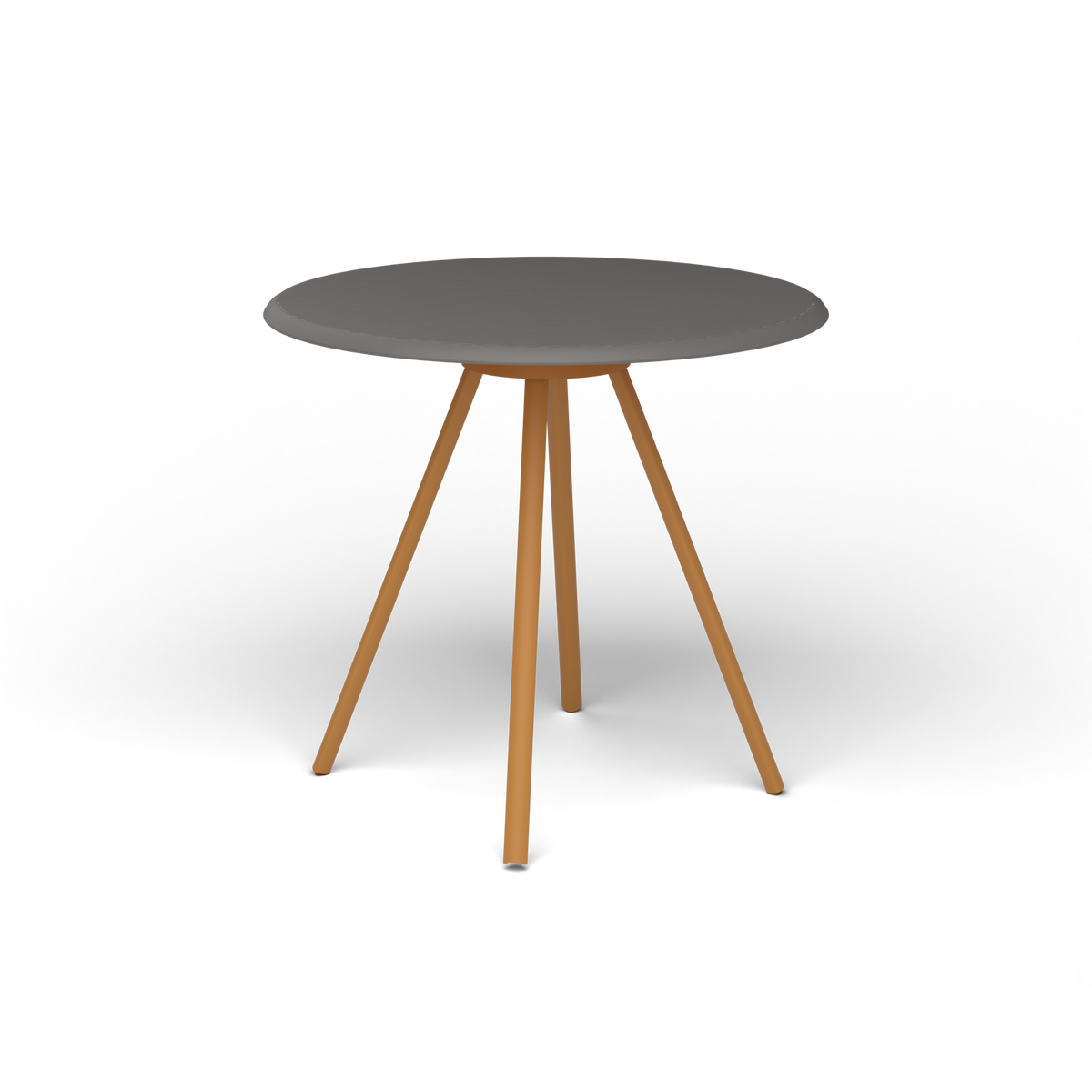 Zebra Tafel - Rond Ø 72 cm, speckled Anthracite, Mustard Yellow