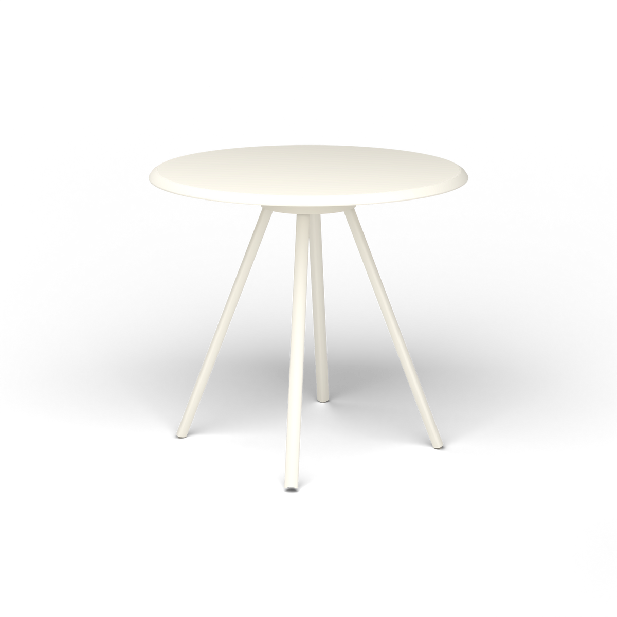 Zebra Tafel - Rond Ø 72 cm, gelakt aluminium, Antique White