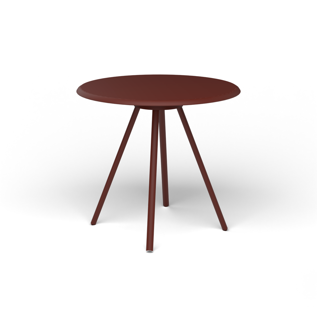 Zebra Tafel - Rond Ø 72 cm, gelakt aluminium, Chestnut Brown