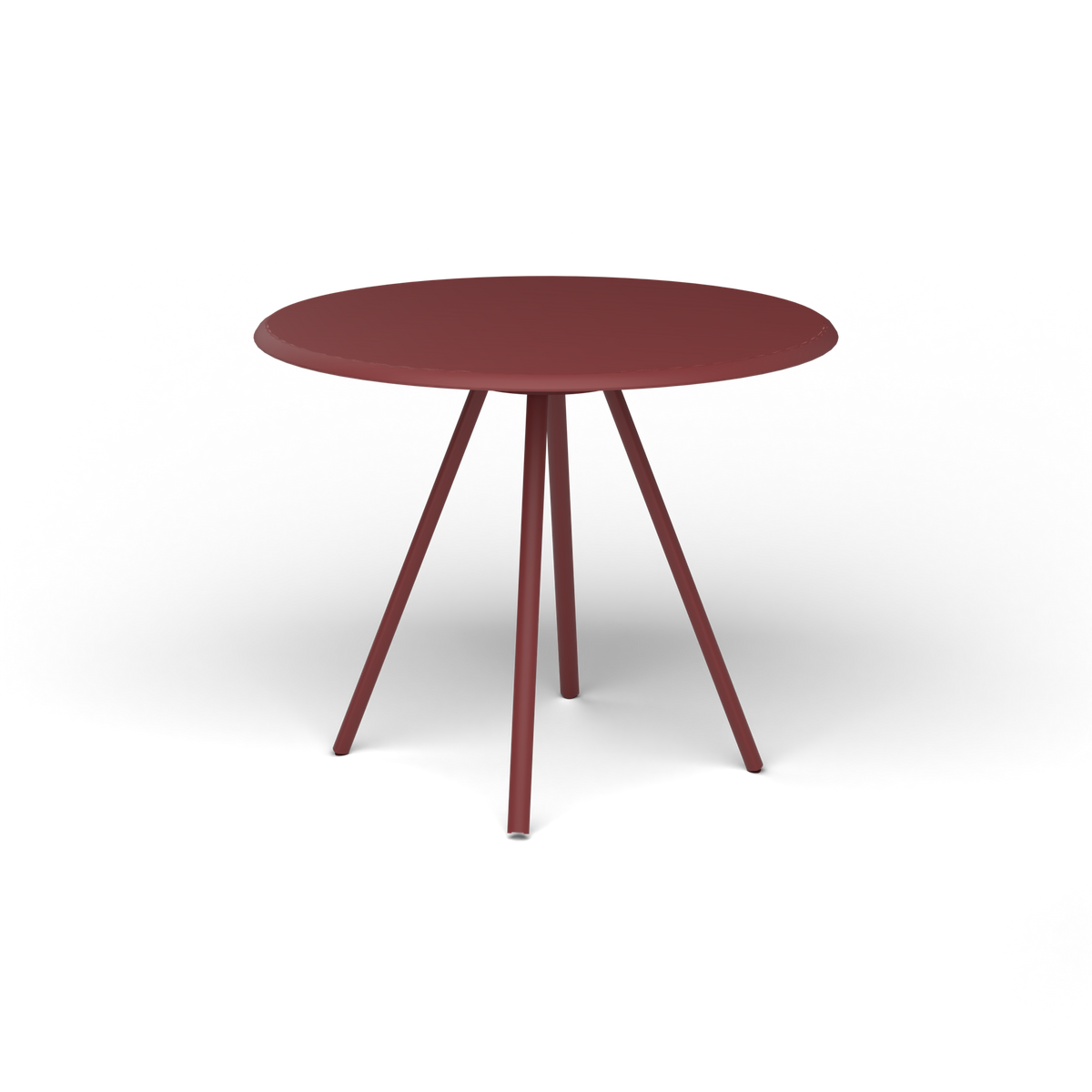 Zebra Tafel - Rond Ø 82 cm, gelakt aluminium, Autumn Red