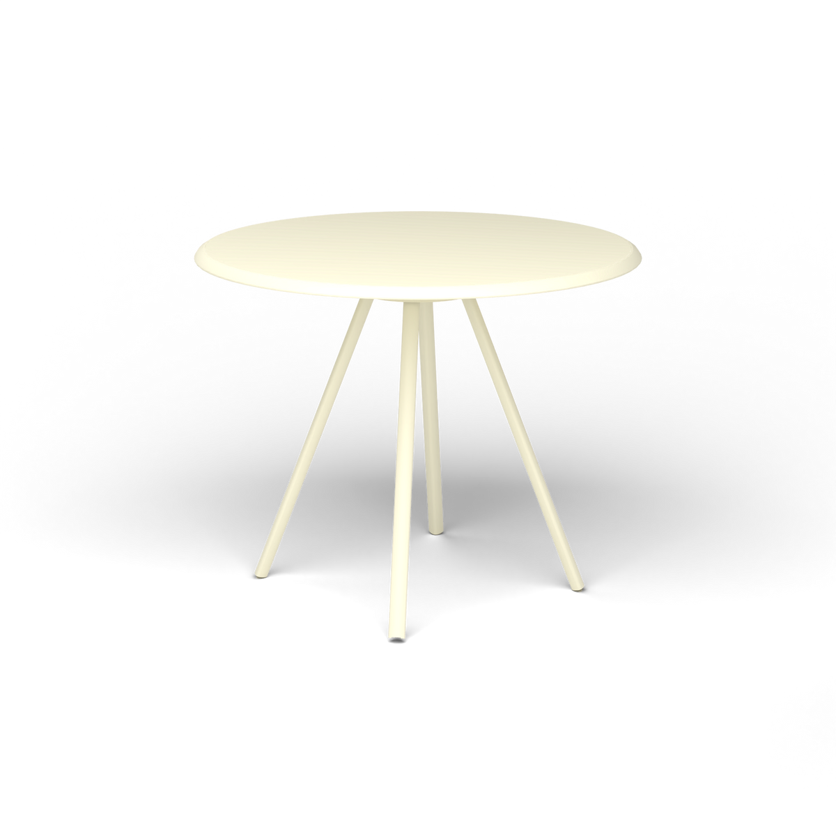 Zebra Tafel - Rond Ø 82 cm, gelakt aluminium, Butter White