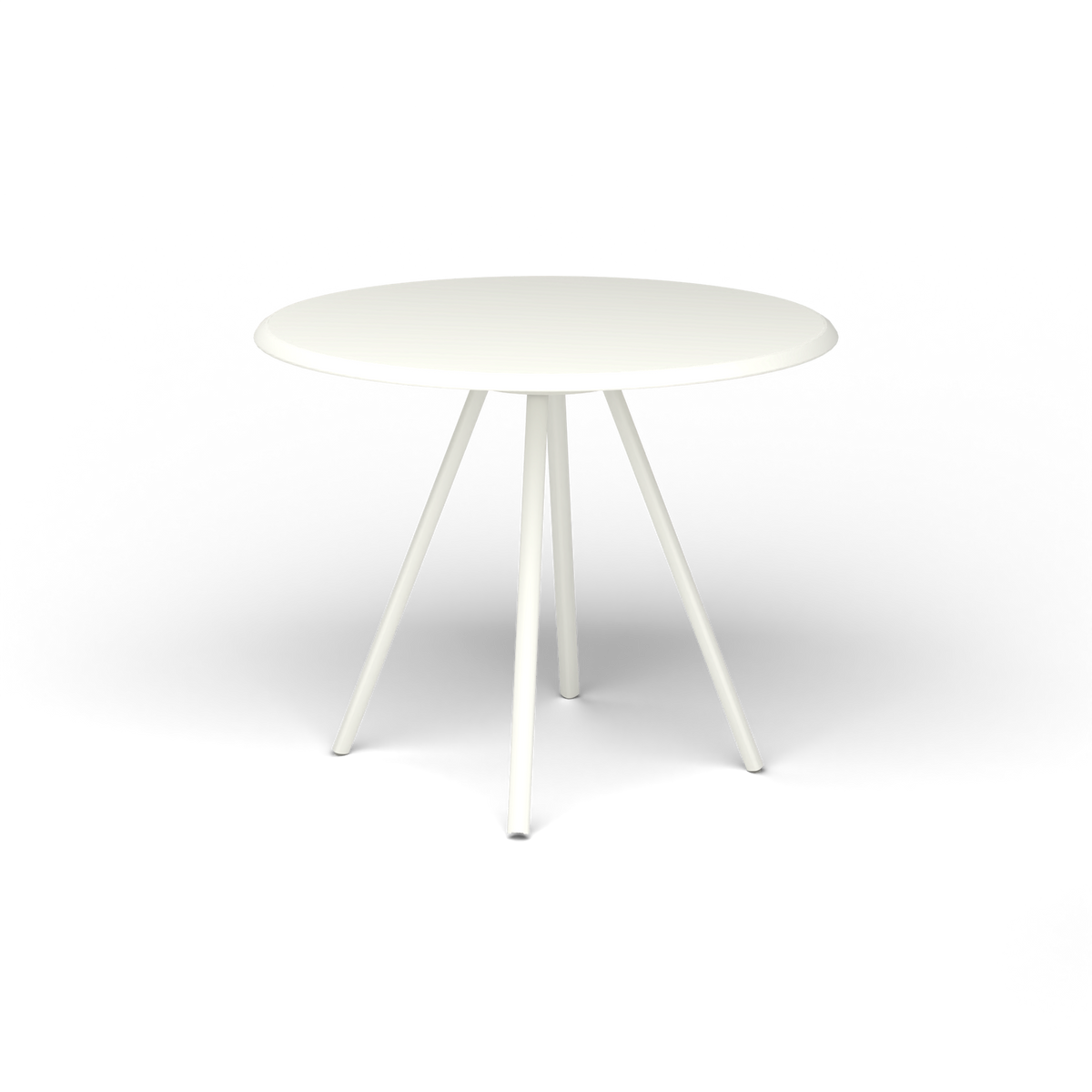 Zebra Tafel - Rond Ø 82 cm, gelakt aluminium, White