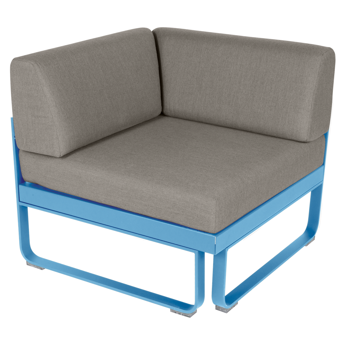 Bellevie module hoek Blauw Maya / Taupe grijs