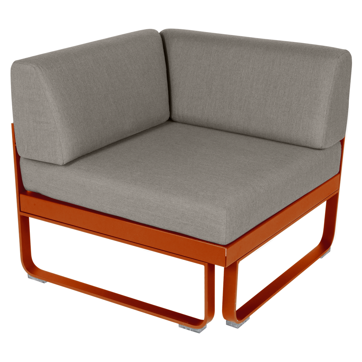 Bellevie module hoek Oranje confijt / Taupe grijs