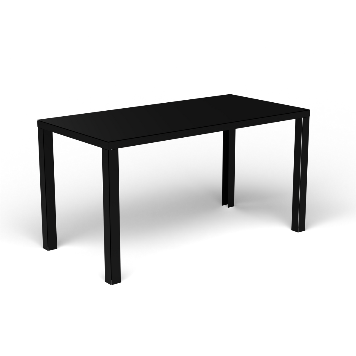 Easy Rechthoekige Eettafel, 140 × 70 × h 74 cm, Black