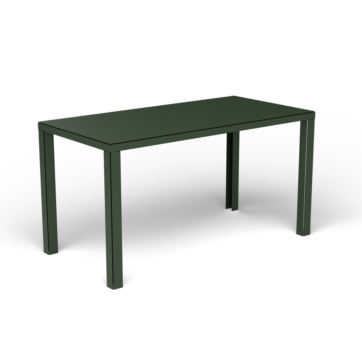 Easy Rechthoekige Eettafel, 140 × 70 × h 74 cm, Bottle Green