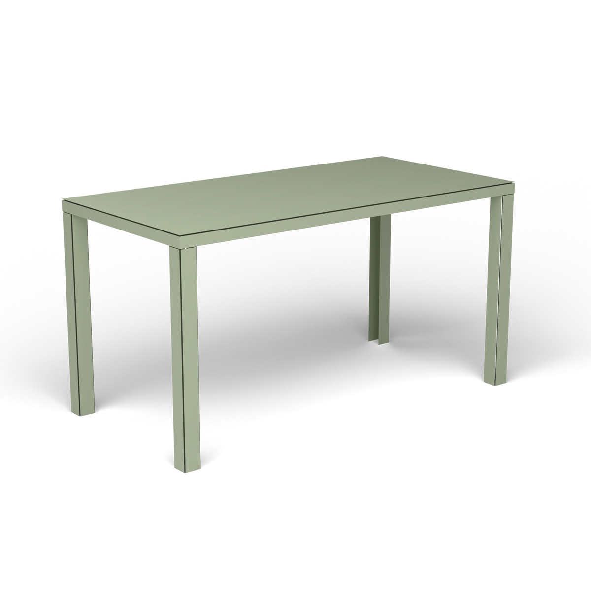 Easy Rechthoekige Eettafel, 140 × 70 × h 74 cm, Green Tea