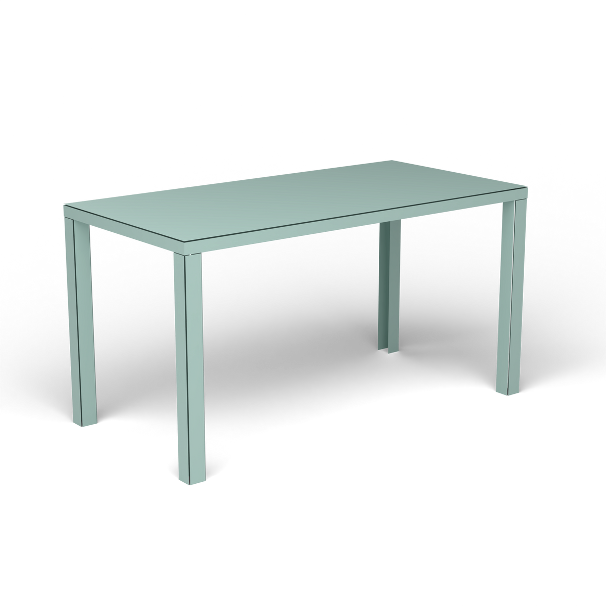 Easy Rechthoekige Eettafel, 140 × 70 × h 74 cm, Light Blue