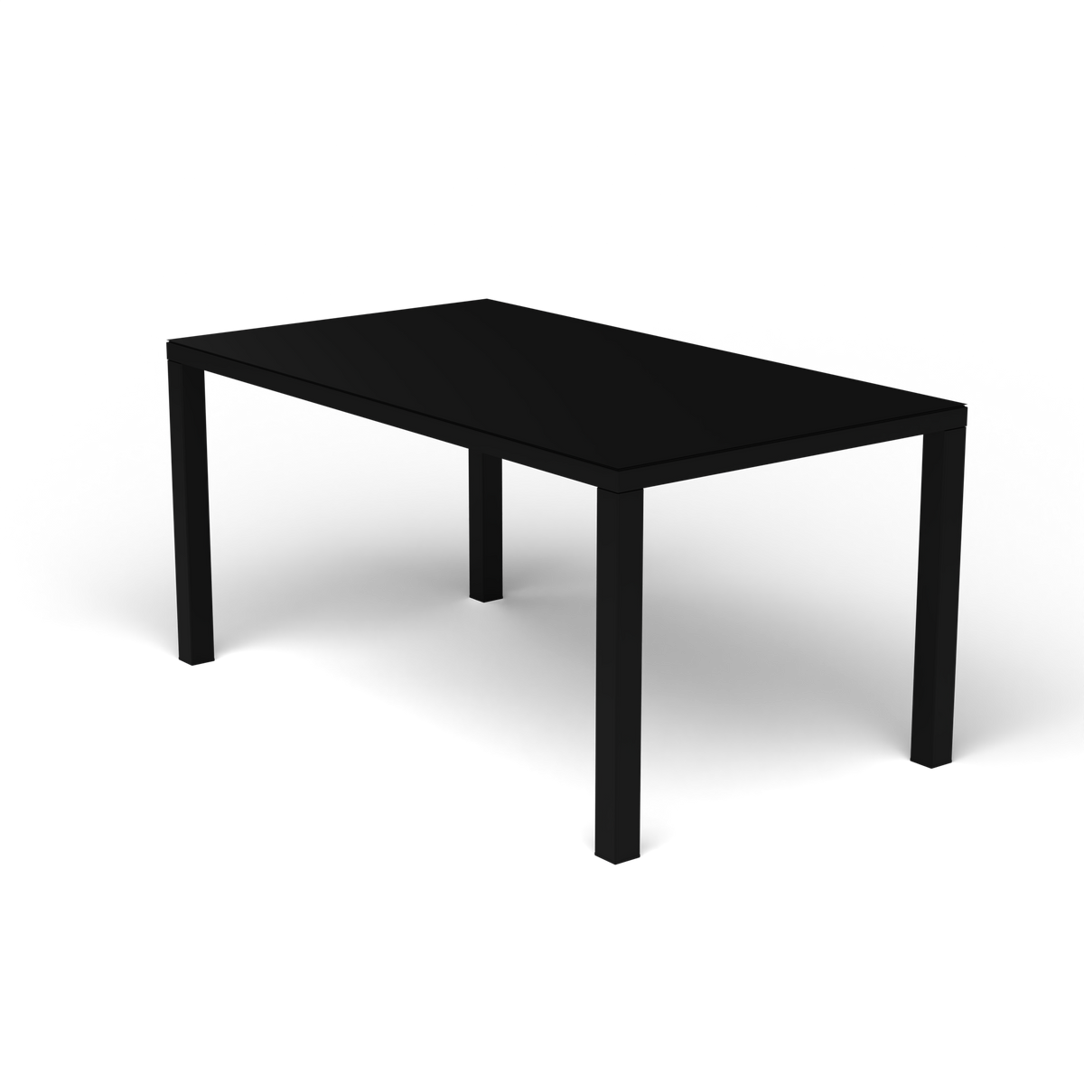 Easy Rechthoekige Eettafel, 157 × 90 × h 74 cm, Black