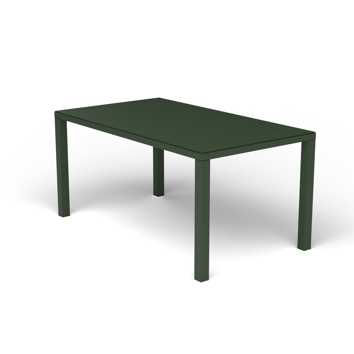Easy Rechthoekige Eettafel, 157 × 90 × h 74 cm, Bottle Green