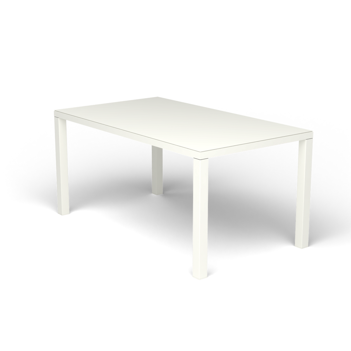 Easy Rechthoekige Eettafel, 157 × 90 × h 74 cm, White