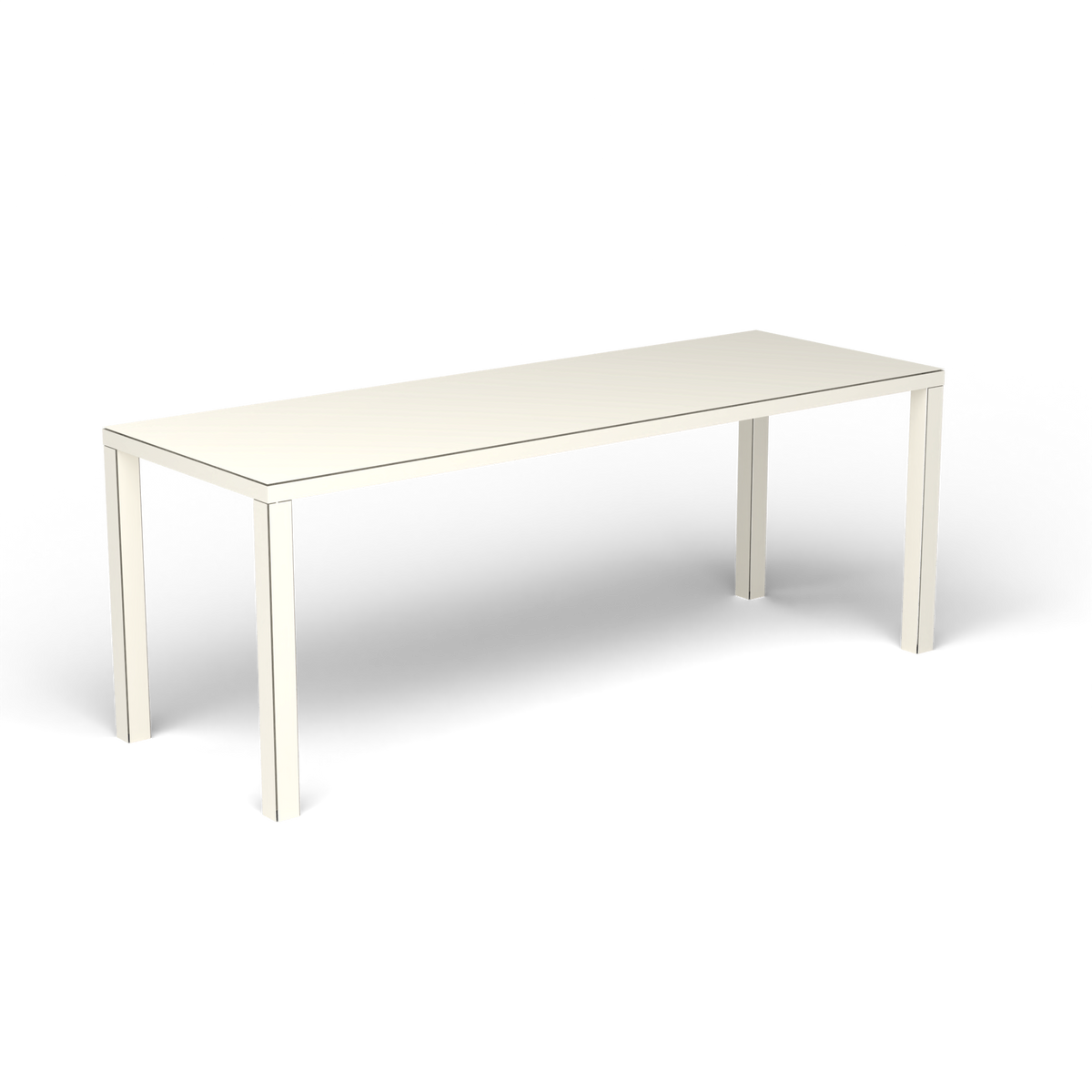 Easy Rechthoekige Eettafel, 200 × 70 × h 74 cm, Antique White