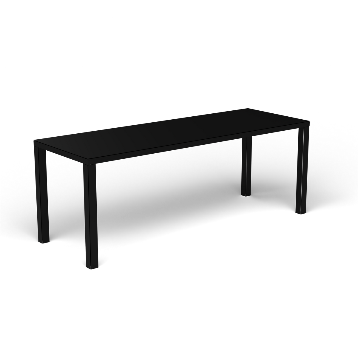 Easy Rechthoekige Eettafel, 200 × 70 × h 74 cm, Black