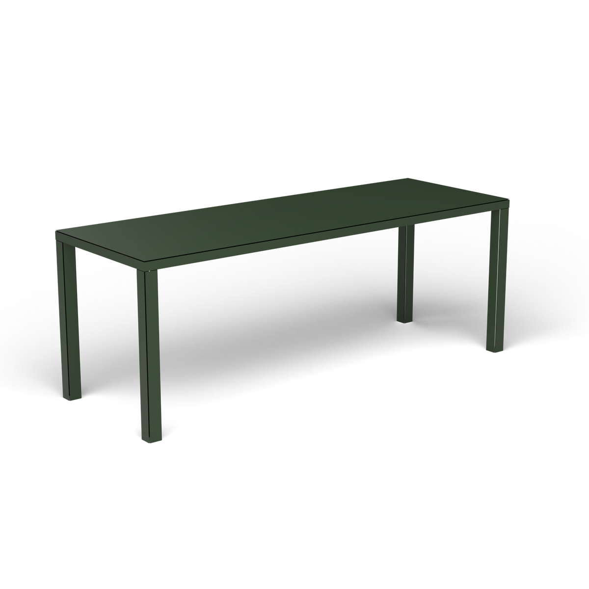 Easy Rechthoekige Eettafel, 200 × 70 × h 74 cm, Bottle Green