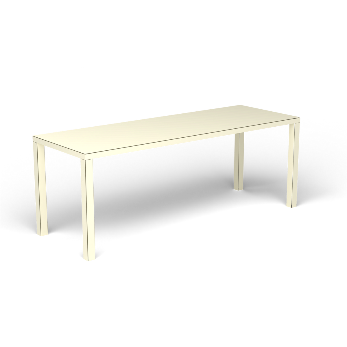 Easy Rechthoekige Eettafel, 200 × 70 × h 74 cm, Butter White