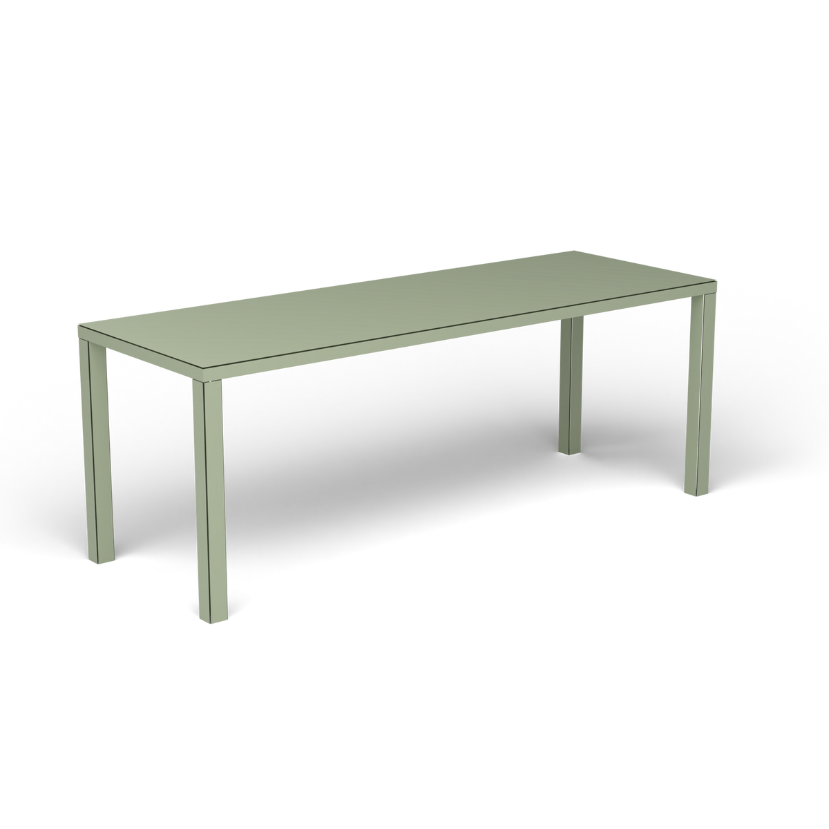 Easy Rechthoekige Eettafel, 200 × 70 × h 74 cm, Green Tea