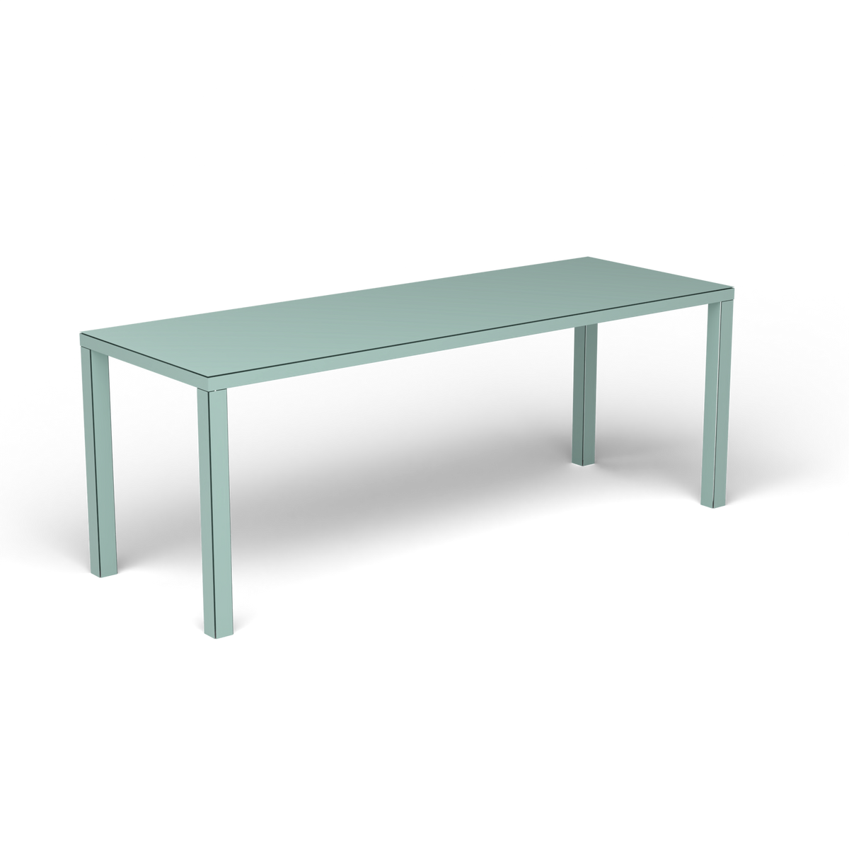 Easy Rechthoekige Eettafel, 200 × 70 × h 74 cm, Light Blue