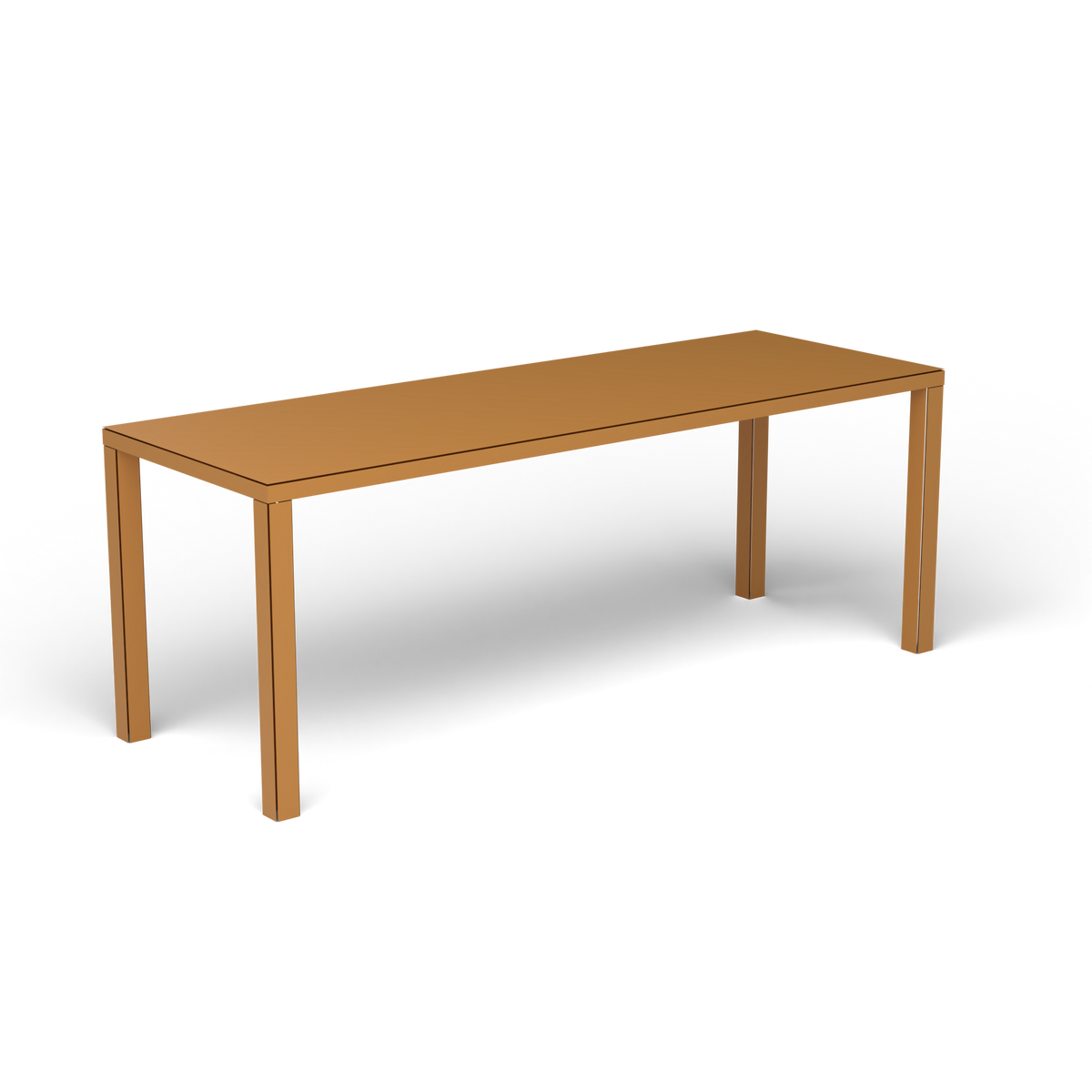 Easy Rechthoekige Eettafel, 200 × 70 × h 74 cm, Mustard Yellow