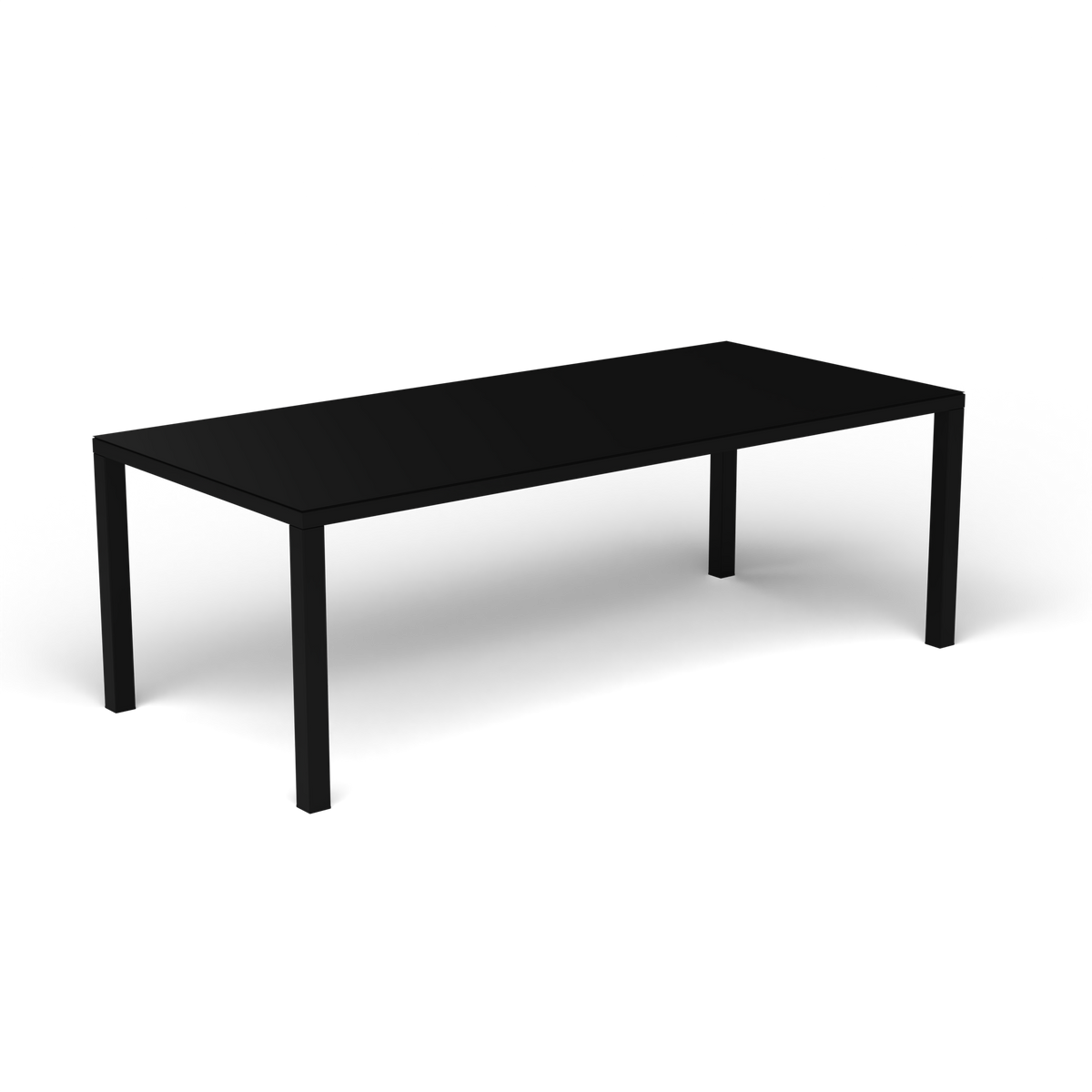 Easy Rechthoekige Eettafel, 220 × 100 × h 74 cm, Black