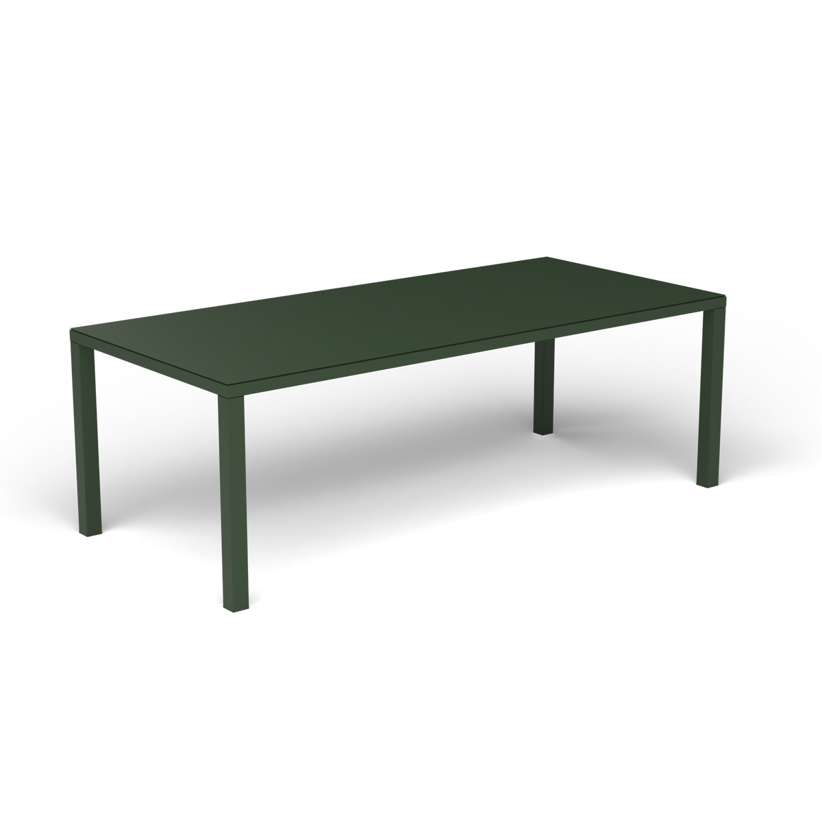 Easy Rechthoekige Eettafel, 220 × 100 × h 74 cm, Bottle Green