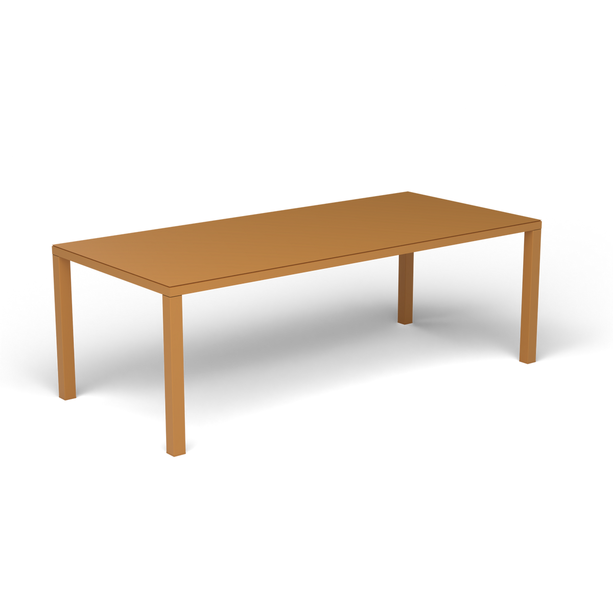 Easy Rechthoekige Eettafel, 220 × 100 × h 74 cm, Mustard Yellow