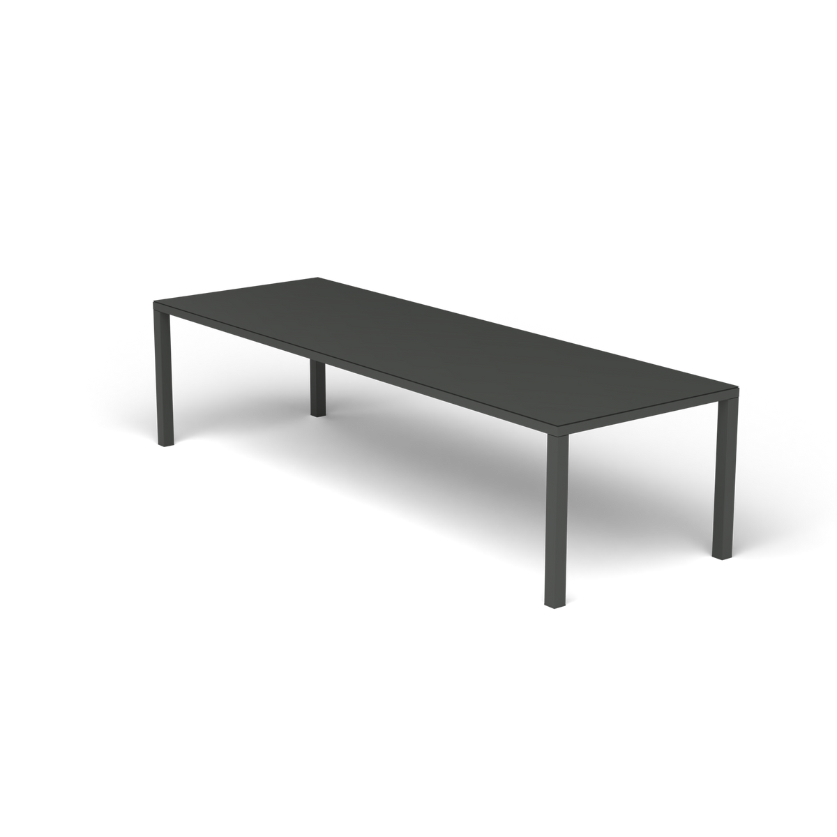 Easy Rechthoekige Eettafel, 300 × 100 × h 74 cm, Metallic Grey