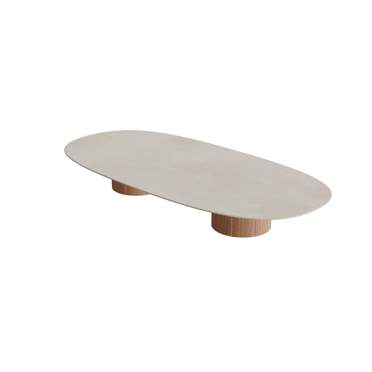 Regaliz Tafel Low Lounge 250x120cm Super Ellipse Ronde Voet