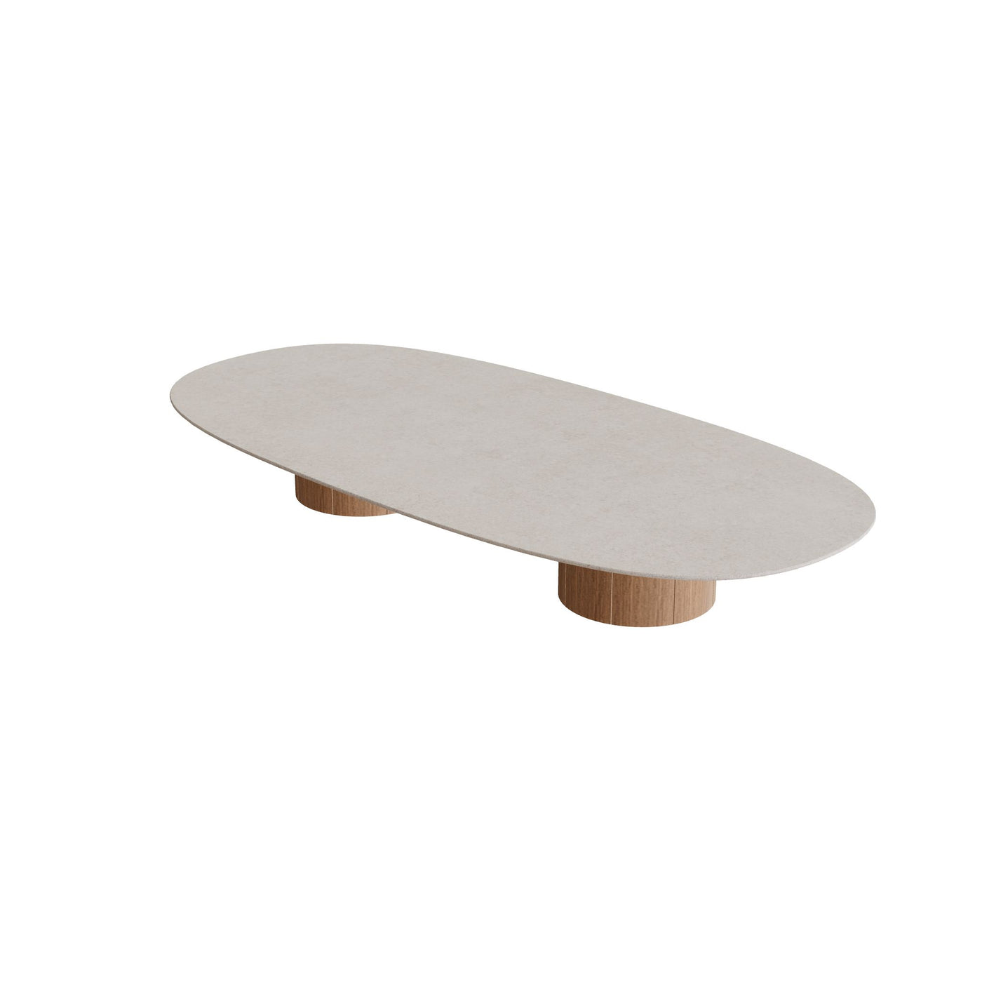 Regaliz Tafel Low Lounge 250x120cm Super Ellipse Ronde Voet