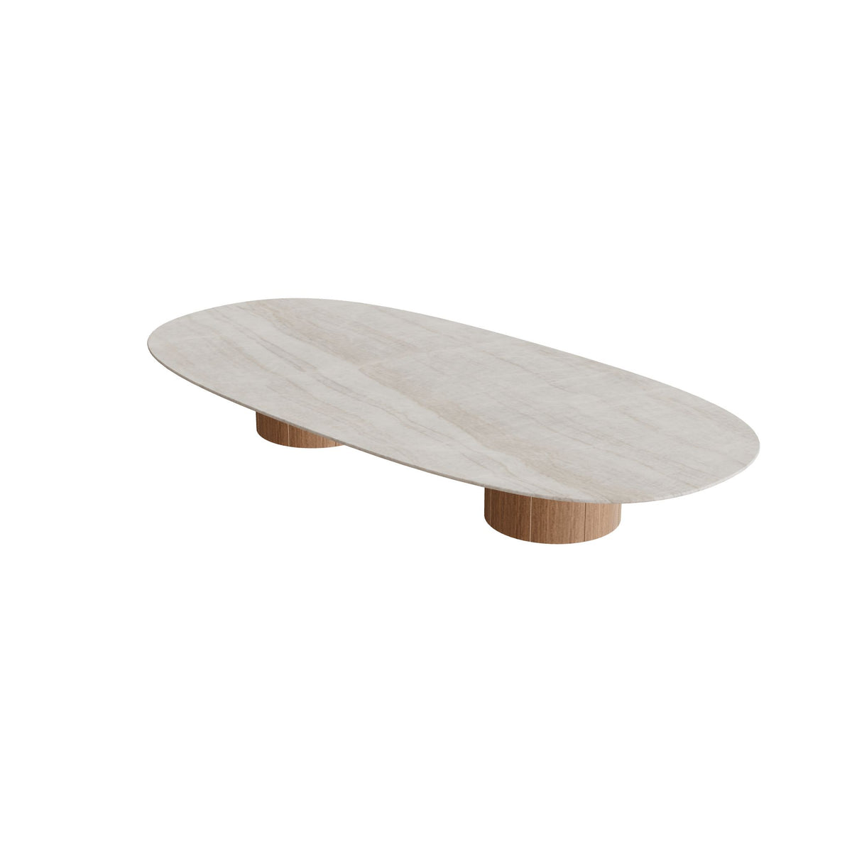 Regaliz Tafel Low Lounge 250x120cm Super Ellipse Ronde Voet