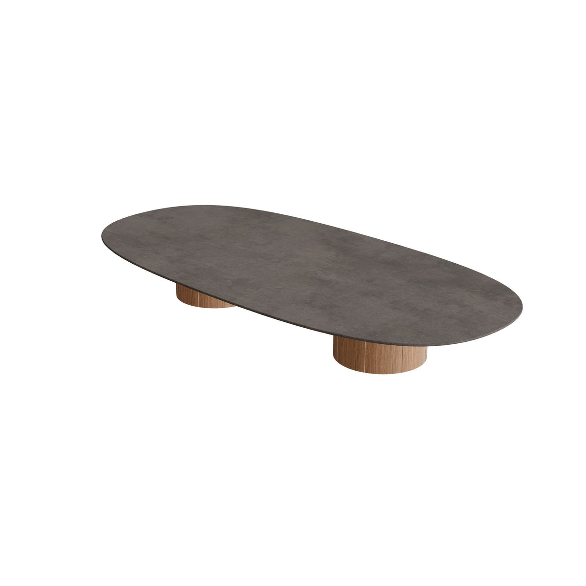 Regaliz Tafel Low Lounge 250x120cm Super Ellipse Ronde Voet