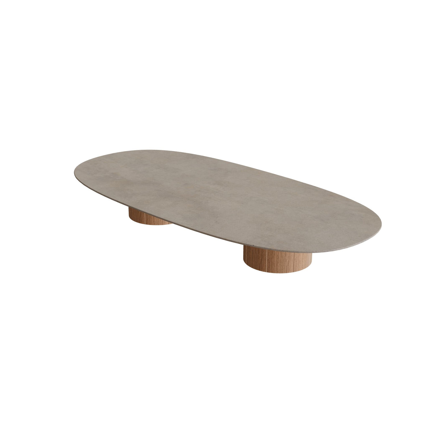 Regaliz Tafel Low Lounge 250x120cm Super Ellipse Ronde Voet