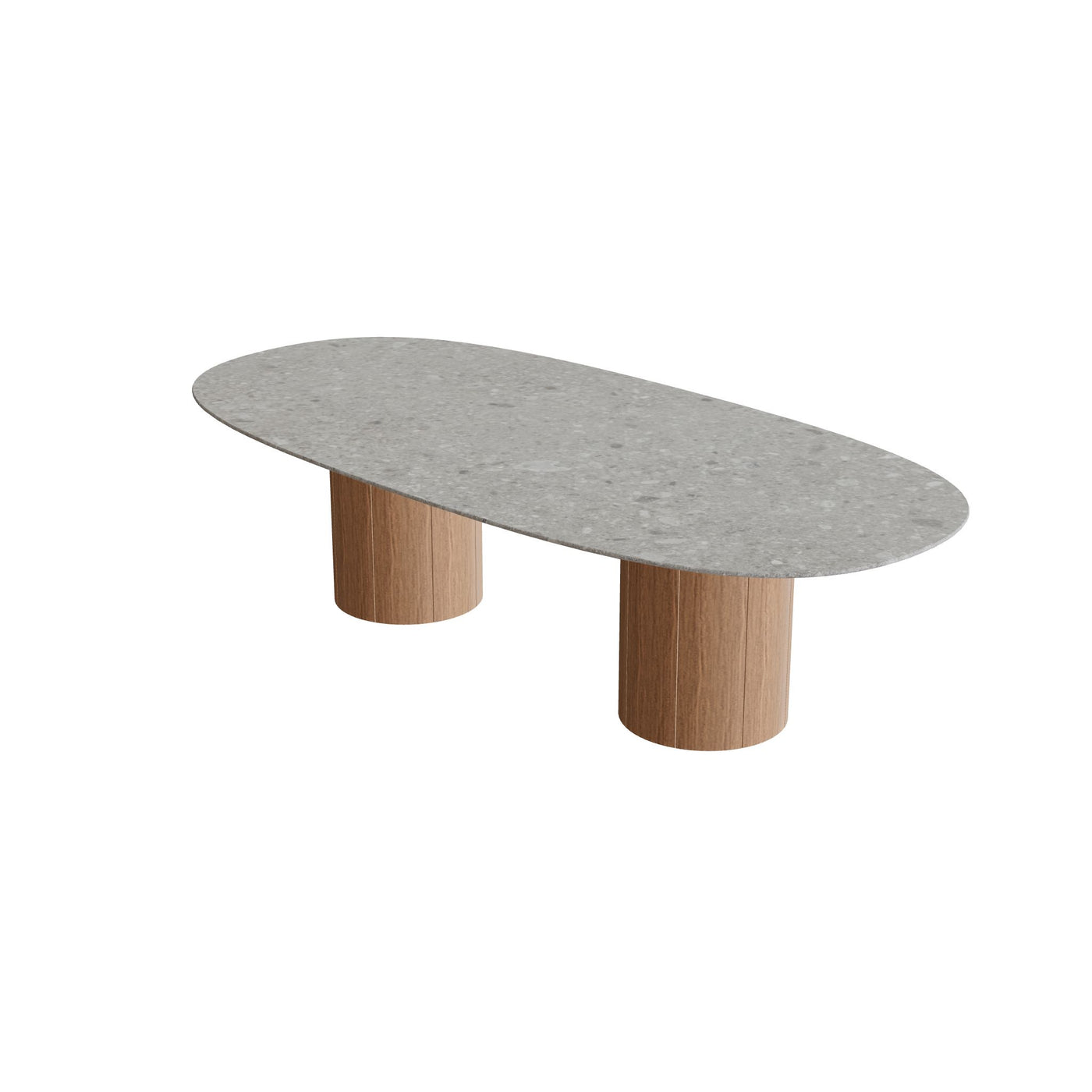Regaliz Tafel Low Dining 250x120cm Super Ellipse Ronde Voet