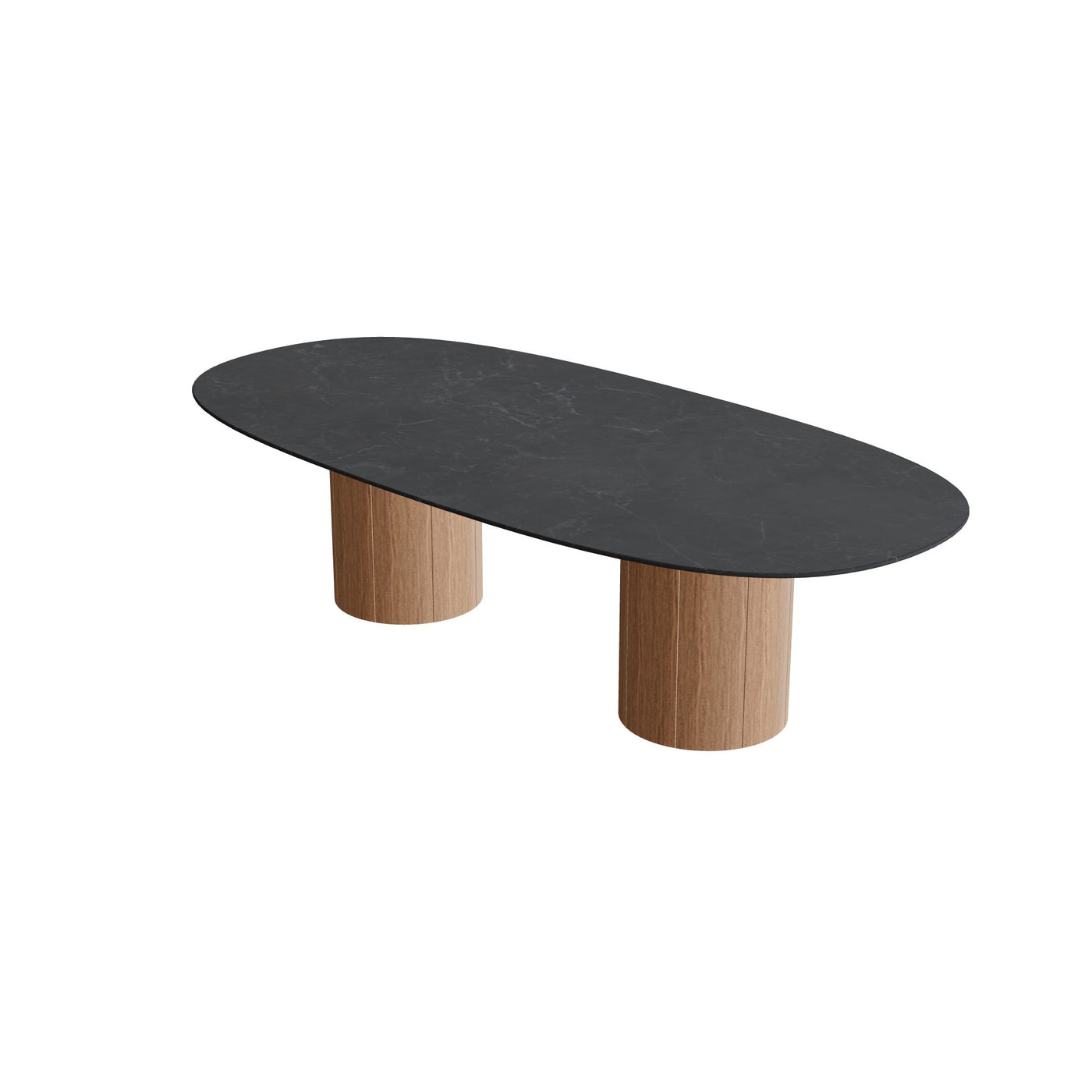 Regaliz Tafel Low Dining 250x120cm Super Ellipse Ronde Voet