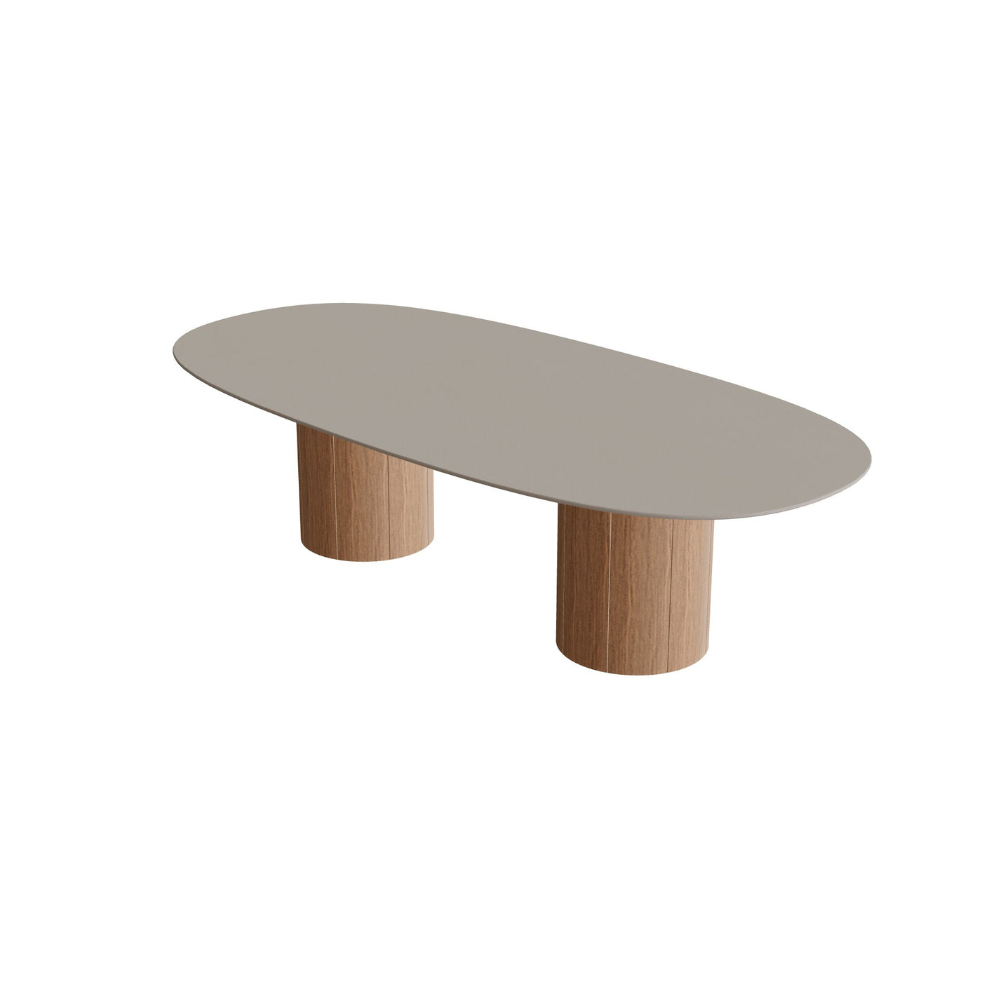 Regaliz Tafel Low Dining 250x120cm Super Ellipse Ronde Voet