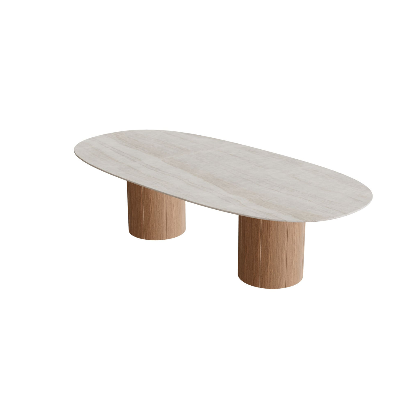Regaliz Tafel Low Dining 250x120cm Super Ellipse Ronde Voet