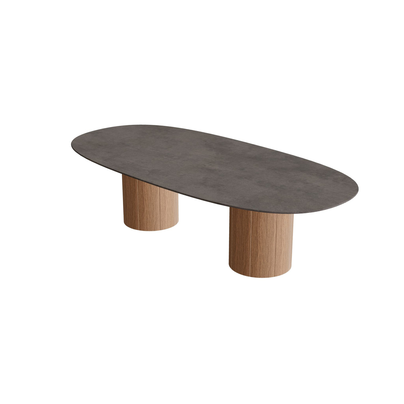 Regaliz Tafel Low Dining 250x120cm Super Ellipse Ronde Voet