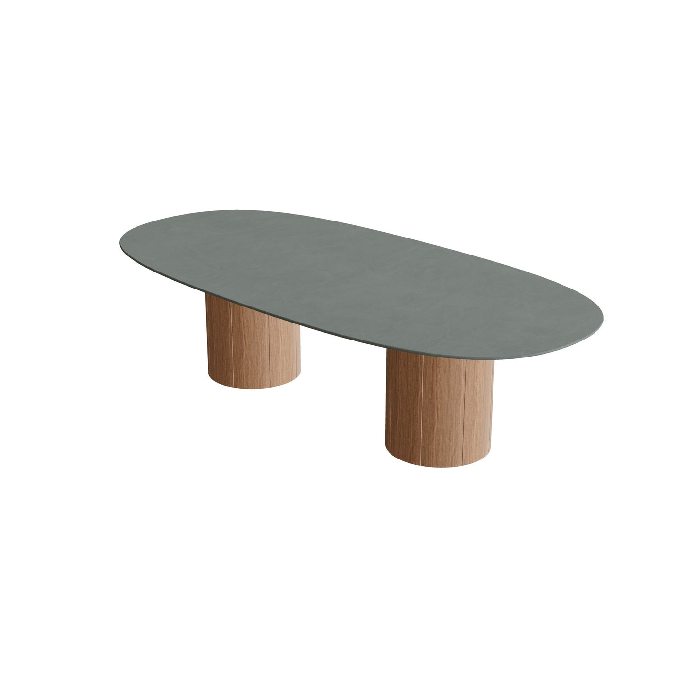 Regaliz Tafel Low Dining 250x120cm Super Ellipse Ronde Voet