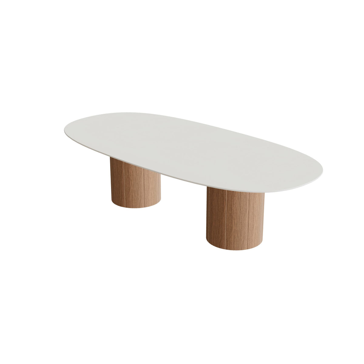 Regaliz Tafel Low Dining 250x120cm Super Ellipse Ronde Voet