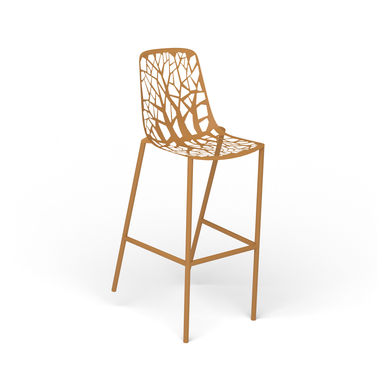 Forest Kruk met Hoge Rug, 48 × 56 × h 78/117 cm, Mustard Yellow
