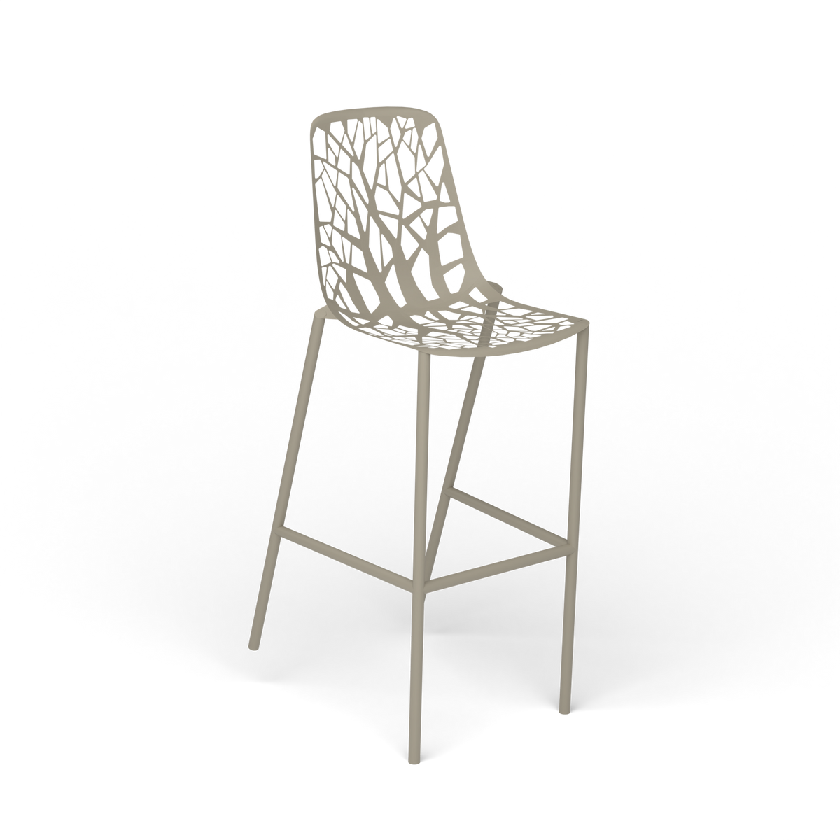 Forest Kruk met Hoge Rug, 48 × 56 × h 78/117 cm, Pearly Gold