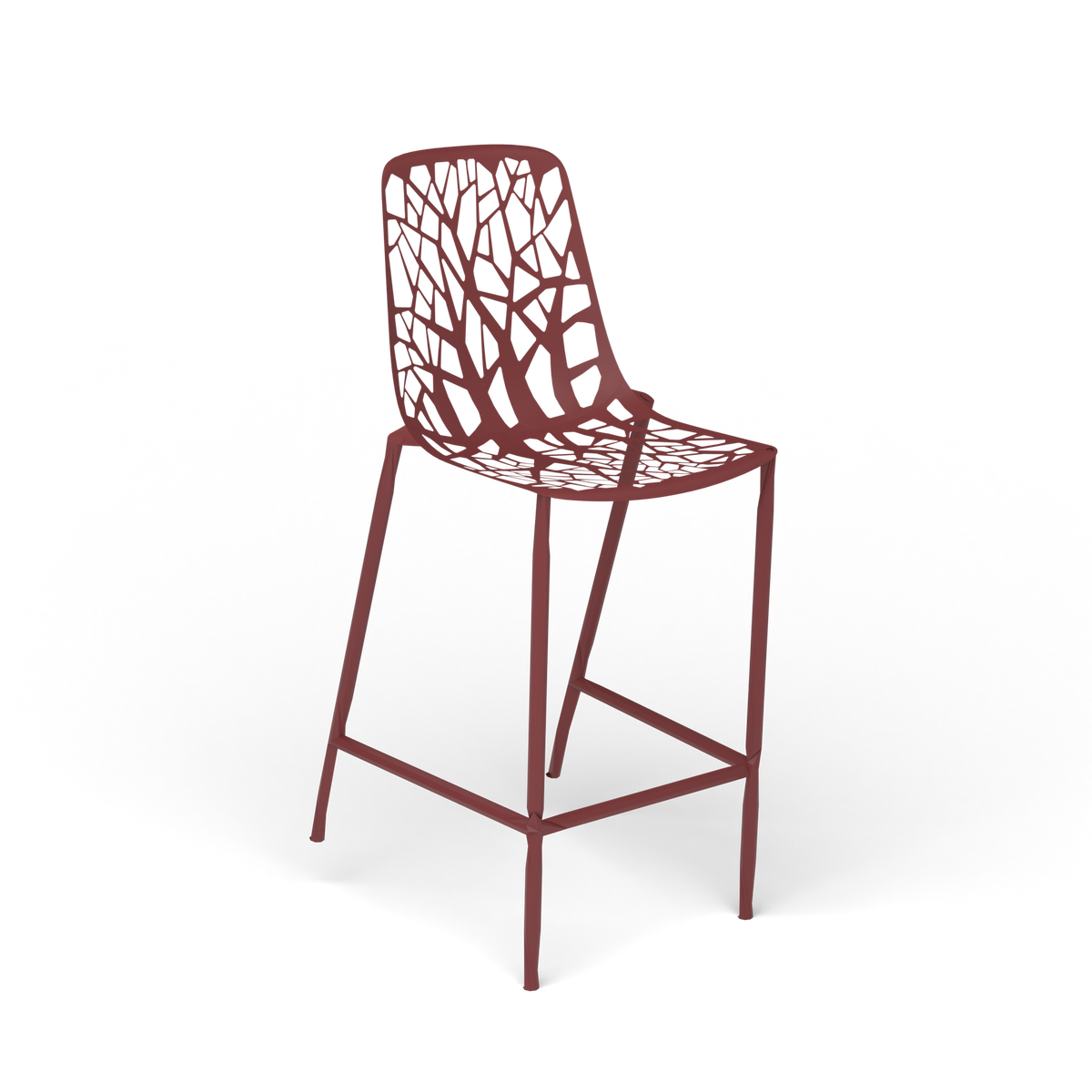 Forest Kruk met Hoge Rug, 48 × 52 × h 65/104 cm, Autumn Red